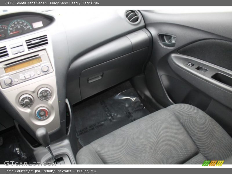 Black Sand Pearl / Dark Gray 2012 Toyota Yaris Sedan