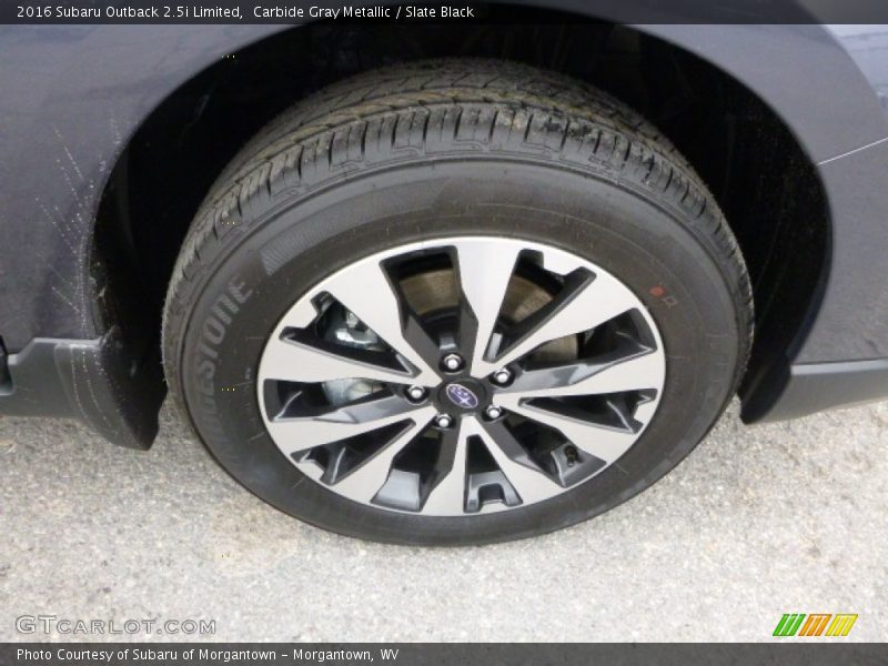 Carbide Gray Metallic / Slate Black 2016 Subaru Outback 2.5i Limited