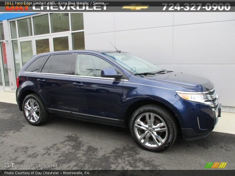 Kona Blue Metallic / Sienna 2011 Ford Edge Limited AWD