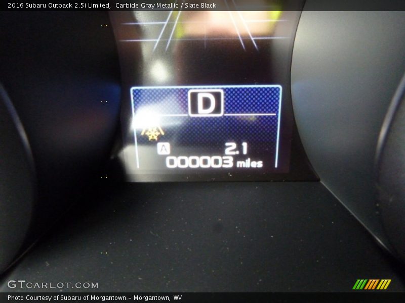 Carbide Gray Metallic / Slate Black 2016 Subaru Outback 2.5i Limited