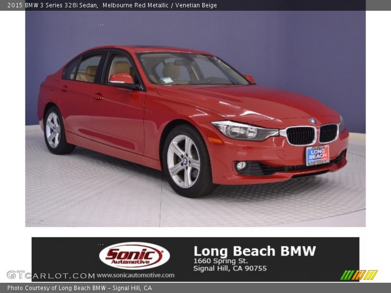 Melbourne Red Metallic / Venetian Beige 2015 BMW 3 Series 328i Sedan