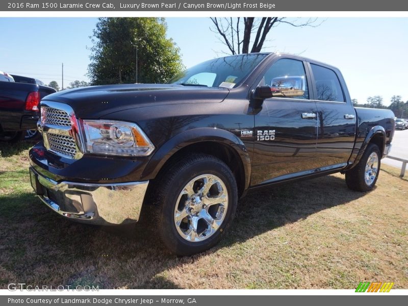 Luxury Brown Pearl / Canyon Brown/Light Frost Beige 2016 Ram 1500 Laramie Crew Cab