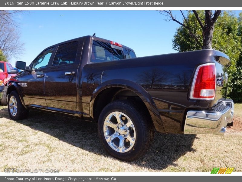 Luxury Brown Pearl / Canyon Brown/Light Frost Beige 2016 Ram 1500 Laramie Crew Cab