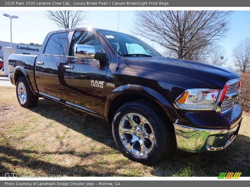 Luxury Brown Pearl / Canyon Brown/Light Frost Beige 2016 Ram 1500 Laramie Crew Cab