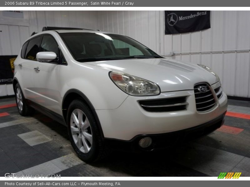 Satin White Pearl / Gray 2006 Subaru B9 Tribeca Limited 5 Passenger