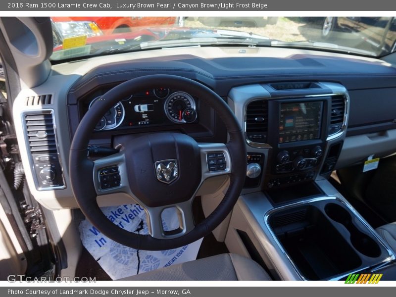 Luxury Brown Pearl / Canyon Brown/Light Frost Beige 2016 Ram 1500 Laramie Crew Cab