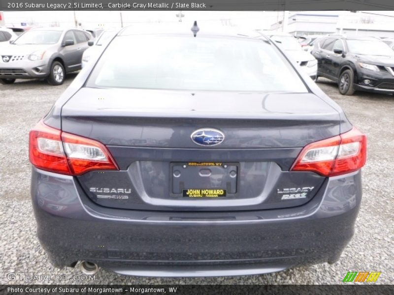 Carbide Gray Metallic / Slate Black 2016 Subaru Legacy 2.5i Limited