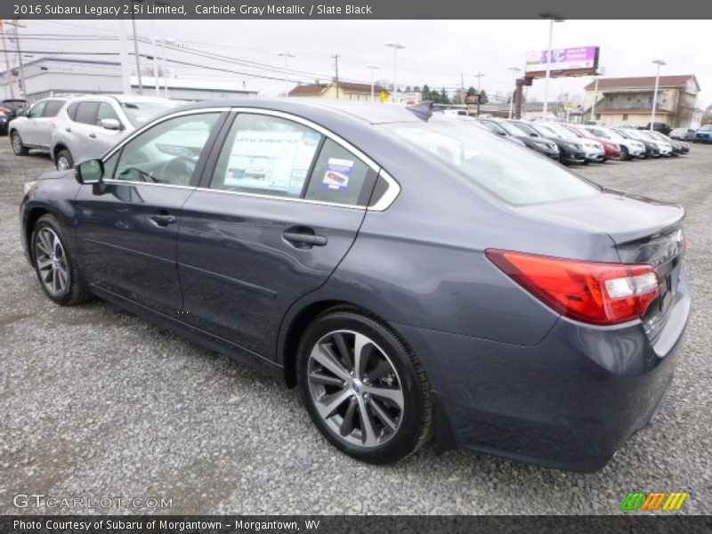 Carbide Gray Metallic / Slate Black 2016 Subaru Legacy 2.5i Limited