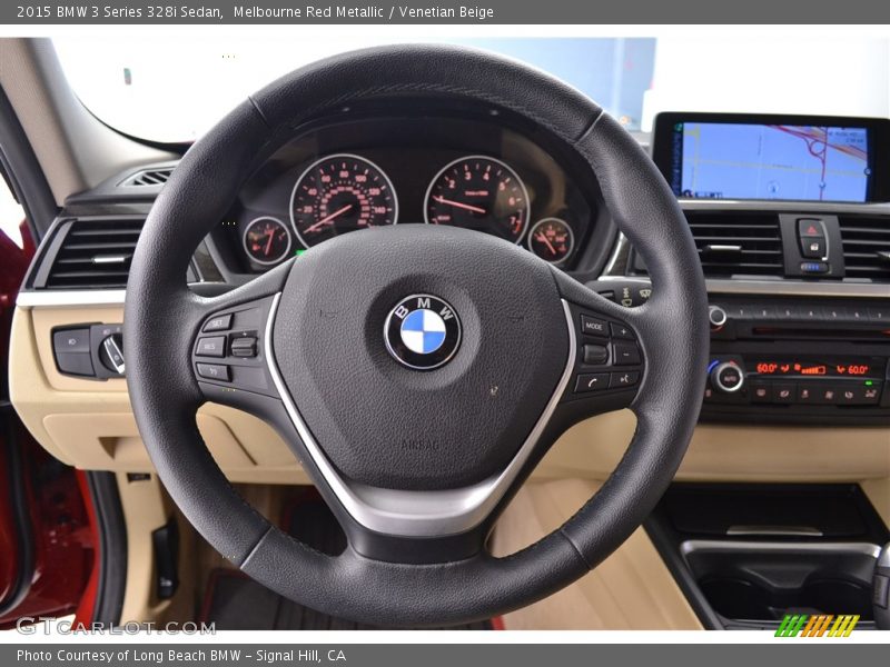 Melbourne Red Metallic / Venetian Beige 2015 BMW 3 Series 328i Sedan