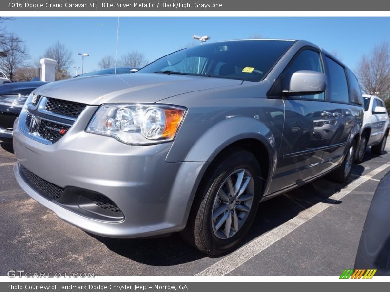 Billet Silver Metallic / Black/Light Graystone 2016 Dodge Grand Caravan SE