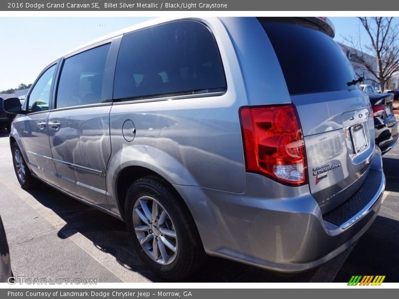 Billet Silver Metallic / Black/Light Graystone 2016 Dodge Grand Caravan SE