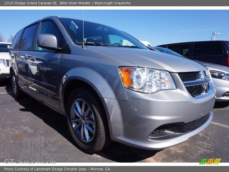 Billet Silver Metallic / Black/Light Graystone 2016 Dodge Grand Caravan SE