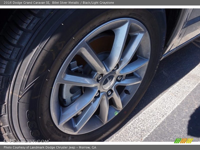 Billet Silver Metallic / Black/Light Graystone 2016 Dodge Grand Caravan SE
