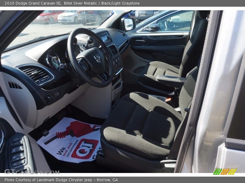 Billet Silver Metallic / Black/Light Graystone 2016 Dodge Grand Caravan SE