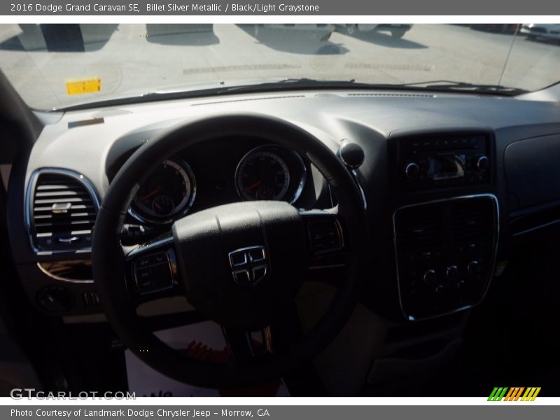 Billet Silver Metallic / Black/Light Graystone 2016 Dodge Grand Caravan SE