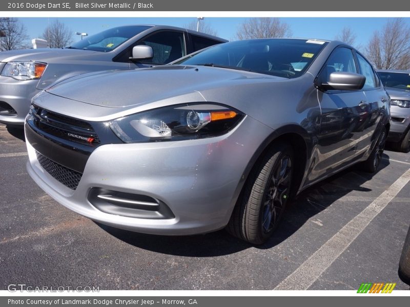 Billet Silver Metallic / Black 2016 Dodge Dart SE