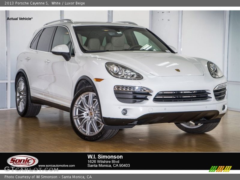 White / Luxor Beige 2013 Porsche Cayenne S