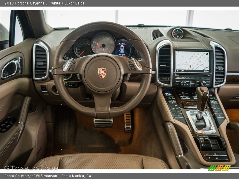 White / Luxor Beige 2013 Porsche Cayenne S