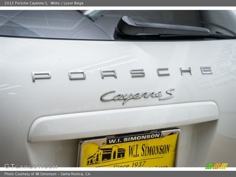 White / Luxor Beige 2013 Porsche Cayenne S