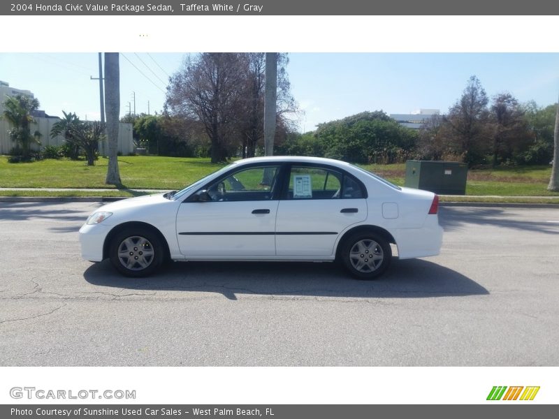 Taffeta White / Gray 2004 Honda Civic Value Package Sedan