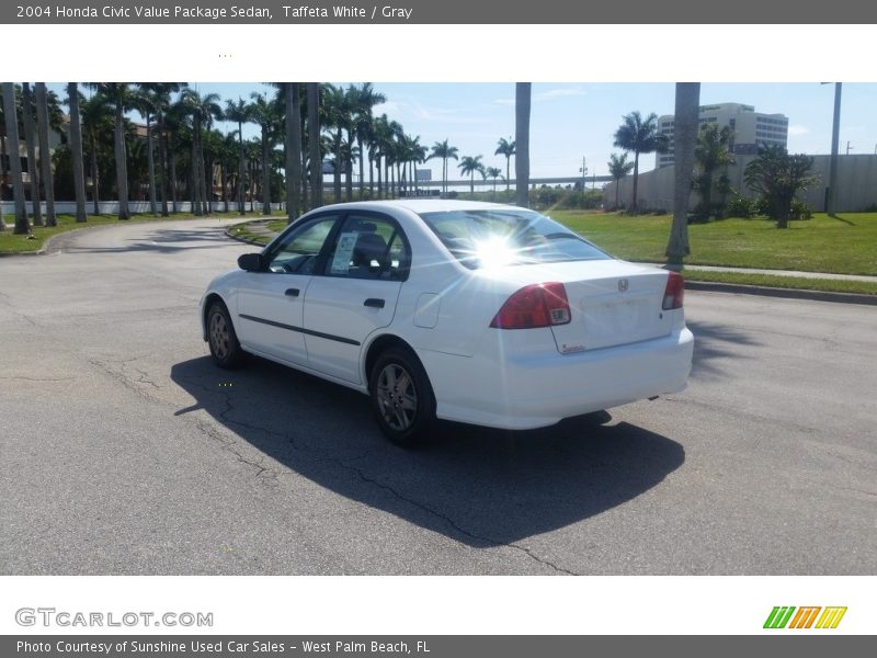 Taffeta White / Gray 2004 Honda Civic Value Package Sedan