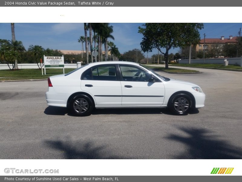 Taffeta White / Gray 2004 Honda Civic Value Package Sedan