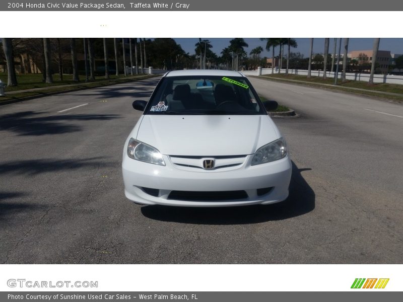 Taffeta White / Gray 2004 Honda Civic Value Package Sedan