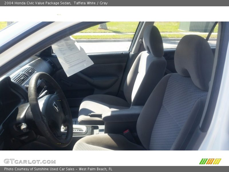 Taffeta White / Gray 2004 Honda Civic Value Package Sedan