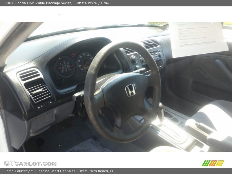 Taffeta White / Gray 2004 Honda Civic Value Package Sedan