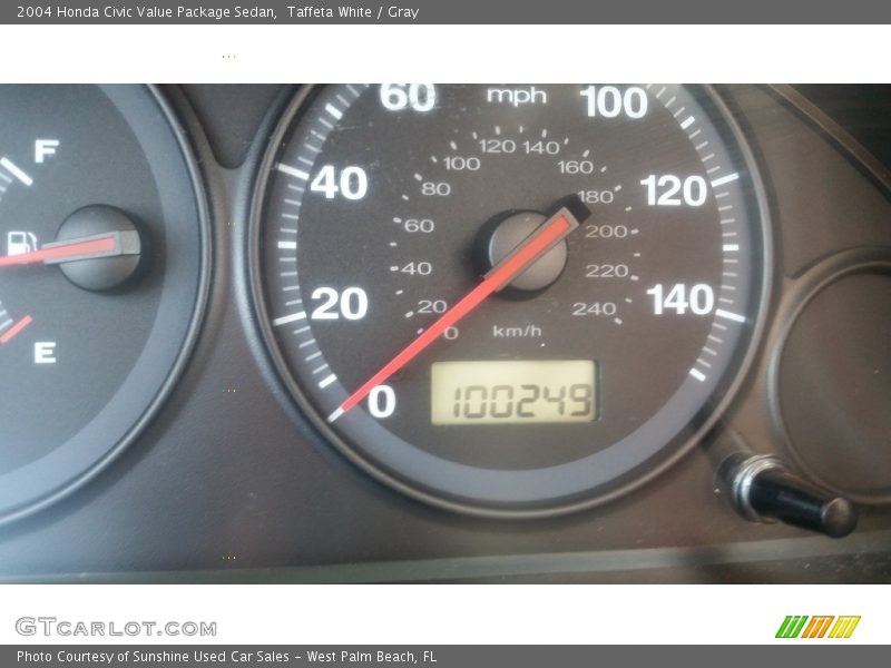 Taffeta White / Gray 2004 Honda Civic Value Package Sedan