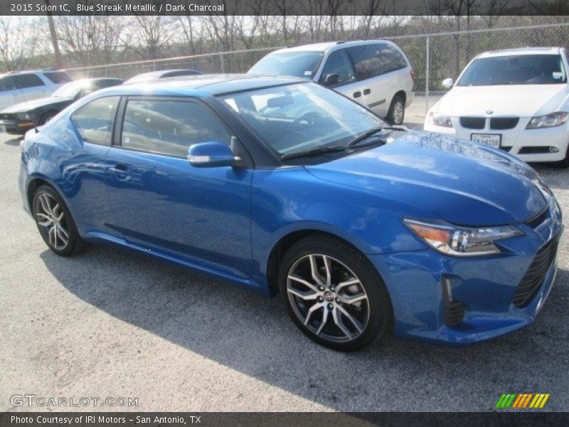 Blue Streak Metallic / Dark Charcoal 2015 Scion tC