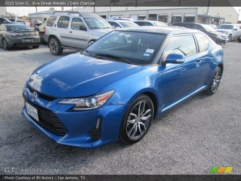 Blue Streak Metallic / Dark Charcoal 2015 Scion tC