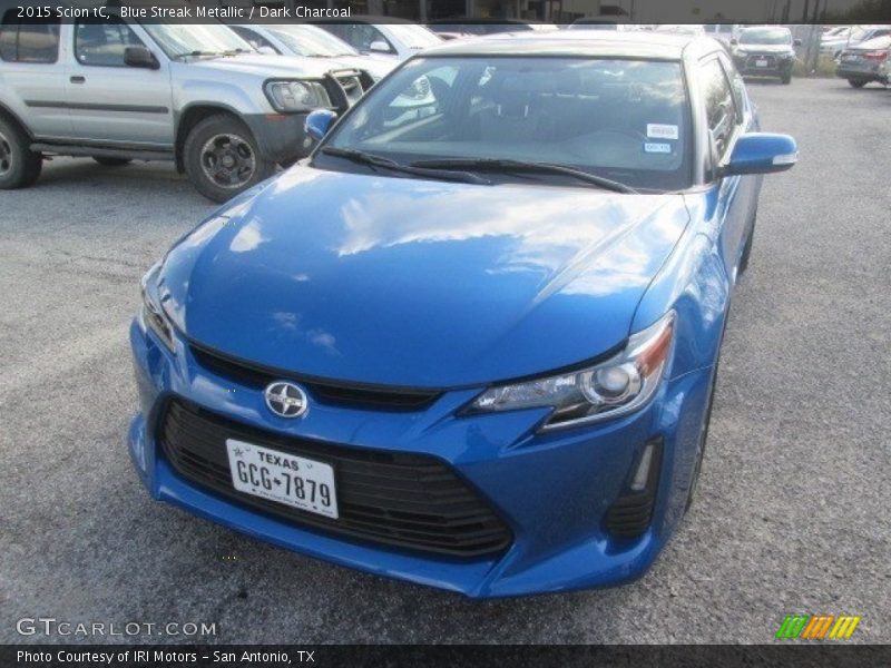 Blue Streak Metallic / Dark Charcoal 2015 Scion tC