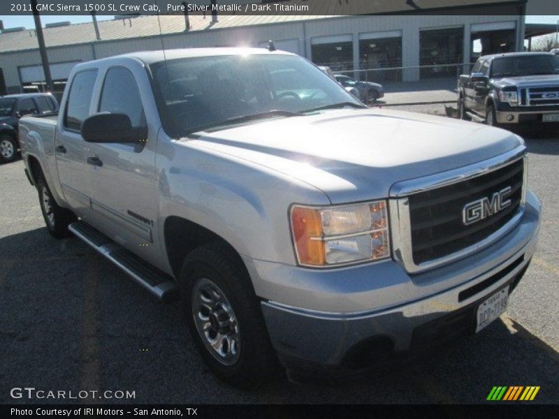 Pure Silver Metallic / Dark Titanium 2011 GMC Sierra 1500 SL Crew Cab