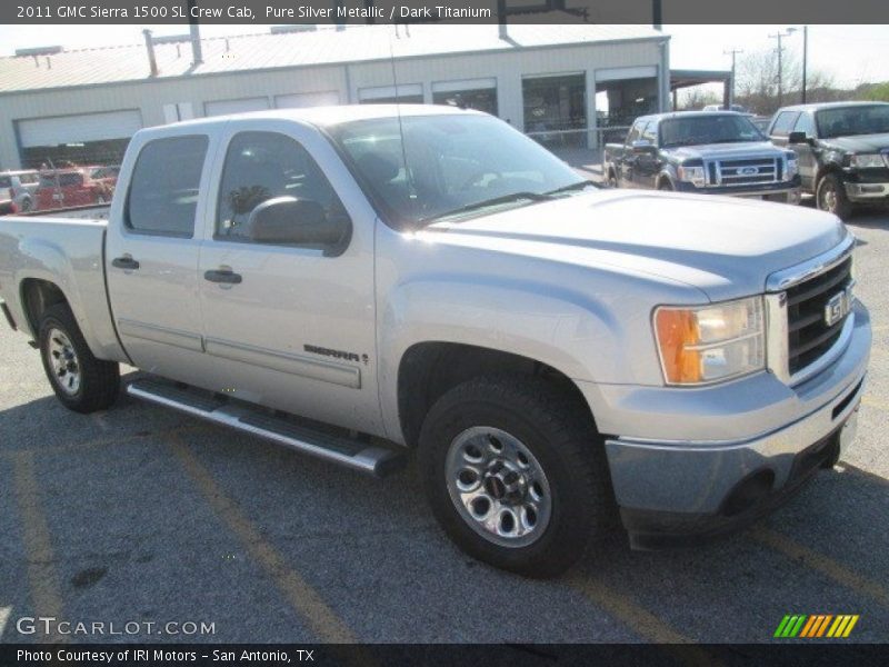 Pure Silver Metallic / Dark Titanium 2011 GMC Sierra 1500 SL Crew Cab