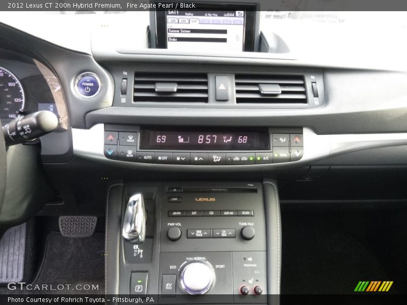 Fire Agate Pearl / Black 2012 Lexus CT 200h Hybrid Premium