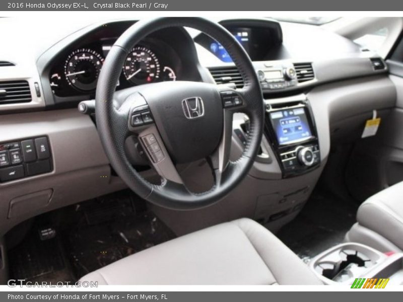Crystal Black Pearl / Gray 2016 Honda Odyssey EX-L
