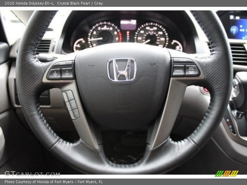 Crystal Black Pearl / Gray 2016 Honda Odyssey EX-L