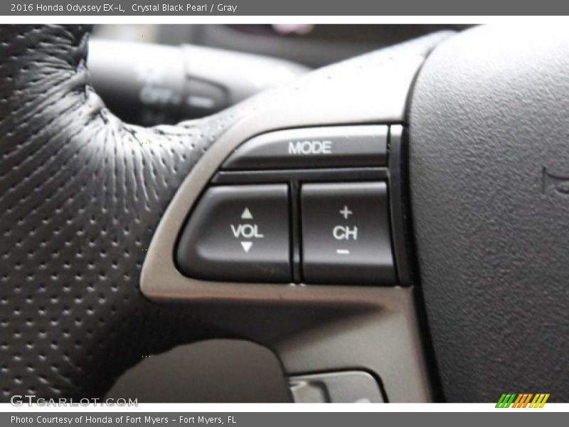 Crystal Black Pearl / Gray 2016 Honda Odyssey EX-L
