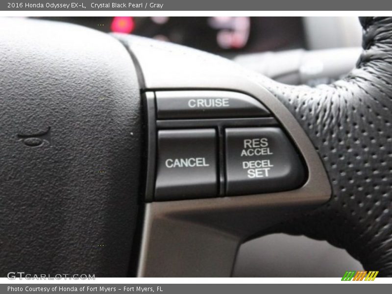 Crystal Black Pearl / Gray 2016 Honda Odyssey EX-L