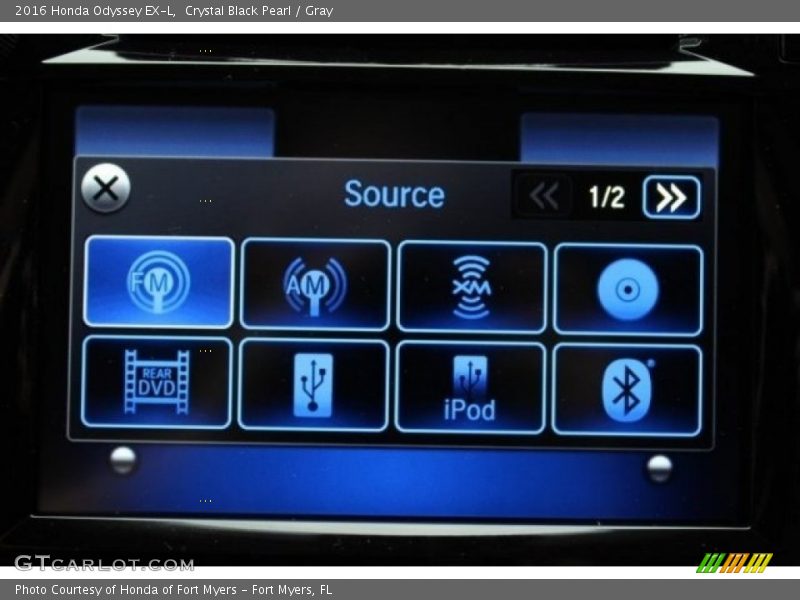 Crystal Black Pearl / Gray 2016 Honda Odyssey EX-L