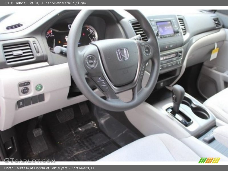 Lunar Silver Metallic / Gray 2016 Honda Pilot LX