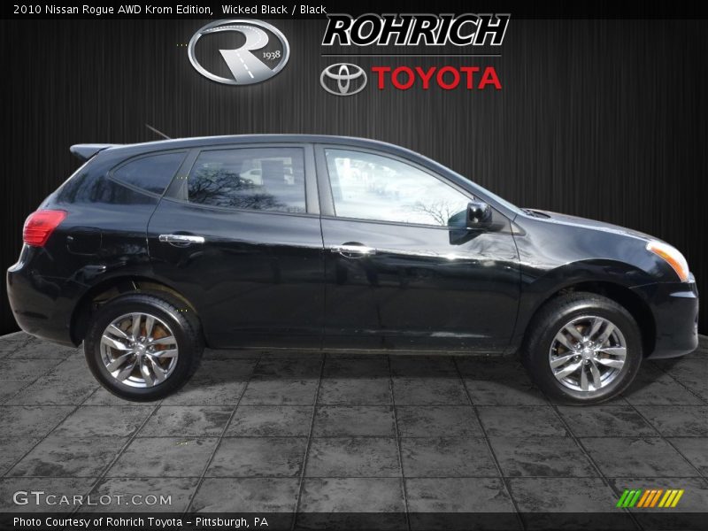 Wicked Black / Black 2010 Nissan Rogue AWD Krom Edition