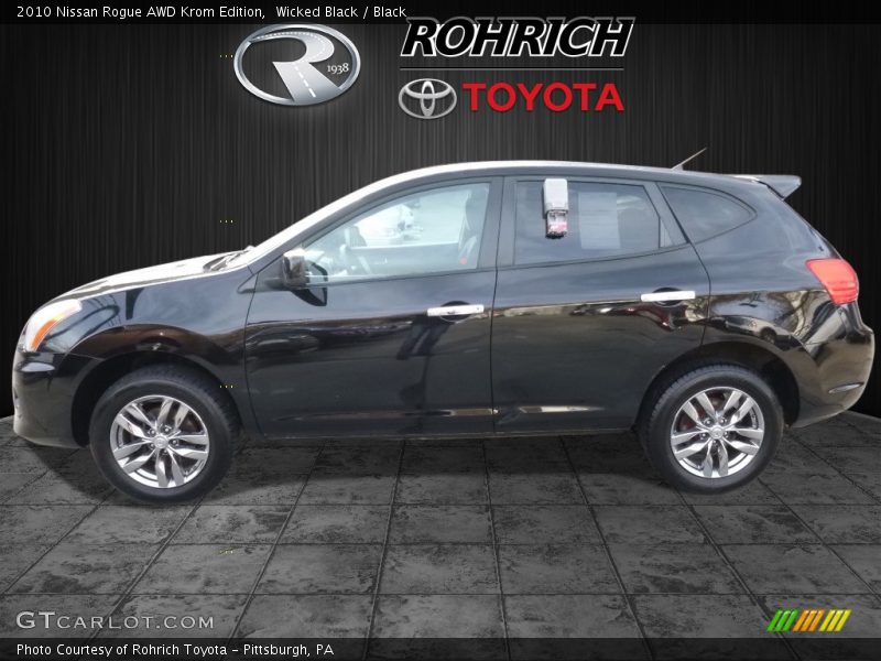 Wicked Black / Black 2010 Nissan Rogue AWD Krom Edition