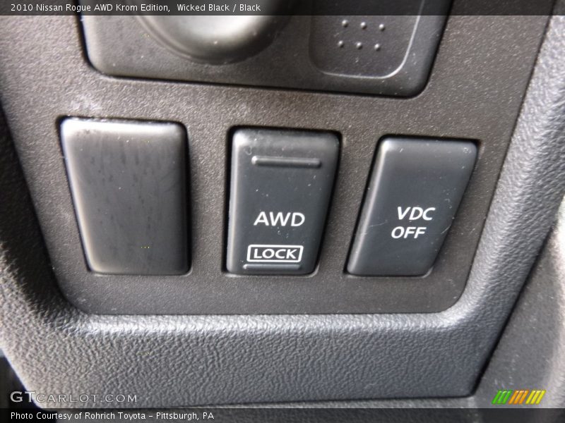 Wicked Black / Black 2010 Nissan Rogue AWD Krom Edition