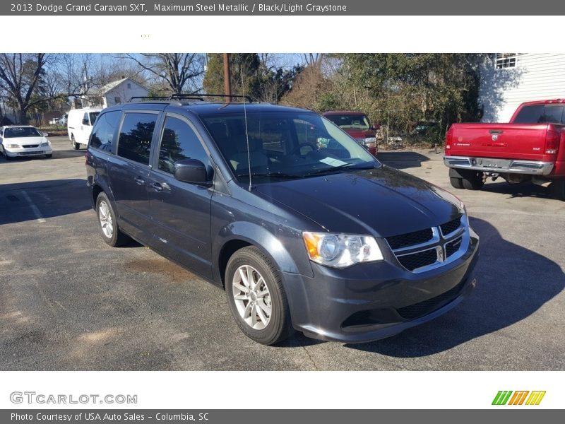 Maximum Steel Metallic / Black/Light Graystone 2013 Dodge Grand Caravan SXT