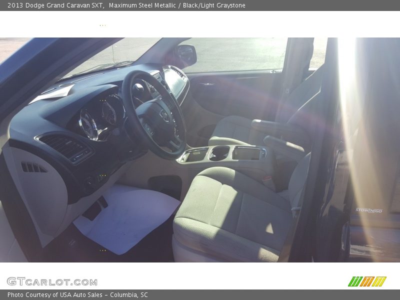 Maximum Steel Metallic / Black/Light Graystone 2013 Dodge Grand Caravan SXT