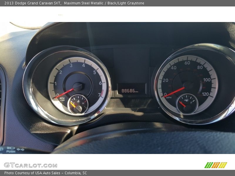 Maximum Steel Metallic / Black/Light Graystone 2013 Dodge Grand Caravan SXT