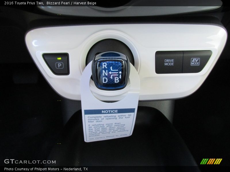 Blizzard Pearl / Harvest Beige 2016 Toyota Prius Two