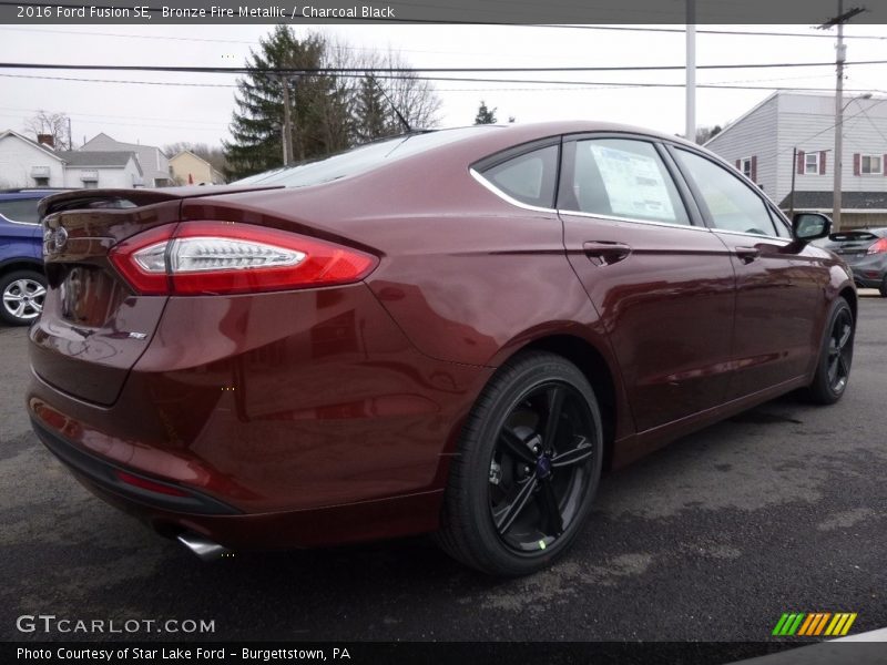 Bronze Fire Metallic / Charcoal Black 2016 Ford Fusion SE